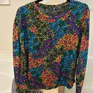 Zara floral long sleeve shirt